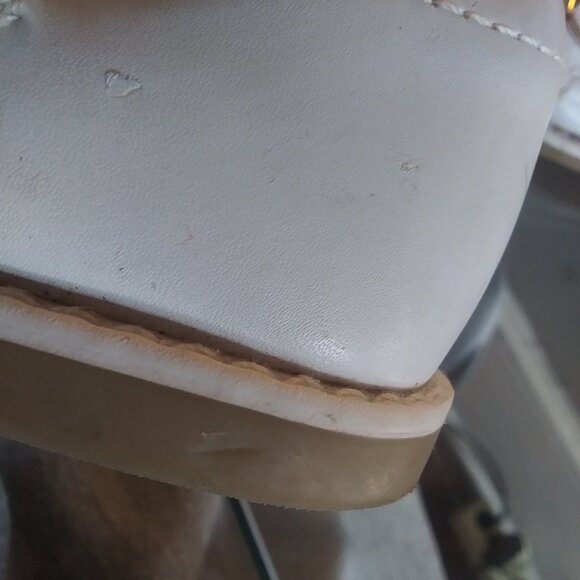 Posh Pickle Mary Jane Shoes Girl’s sz 8 White Leather Dress Shoes Sandals Buckle - Picture 7 of 10